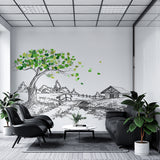 Papel de Parede - Traços e Folhas