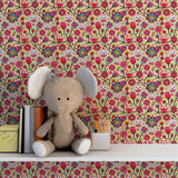 Papel de Parede Adesivo Menina Floral Corujinhas