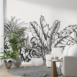 Papel de Parede - Folhas e Sombras