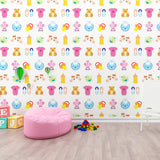 Papel de Parede Adesivo Menina Baby Acessórios