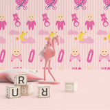 Papel de Parede Adesivo Menina Baby Rosa