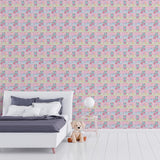 Papel de Parede Adesivo Menina Gatinhos