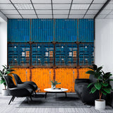 Papel de Parede Adesivo Industrial Container Decor 58