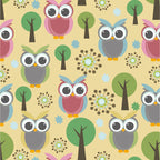 Papel de Parede Adesivo Menino Cantinho Acolhedor das Corujinhas