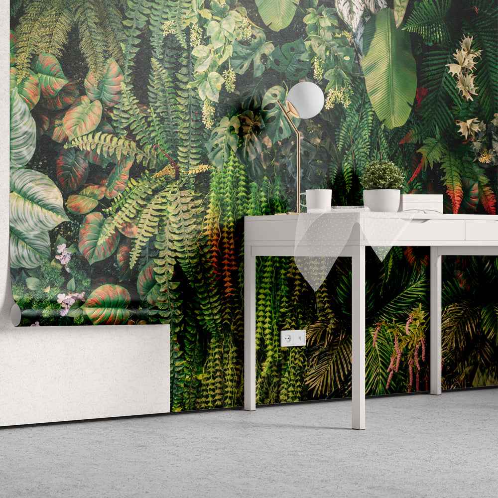 Papel de Parede - Manto de Folhagens Tropicais