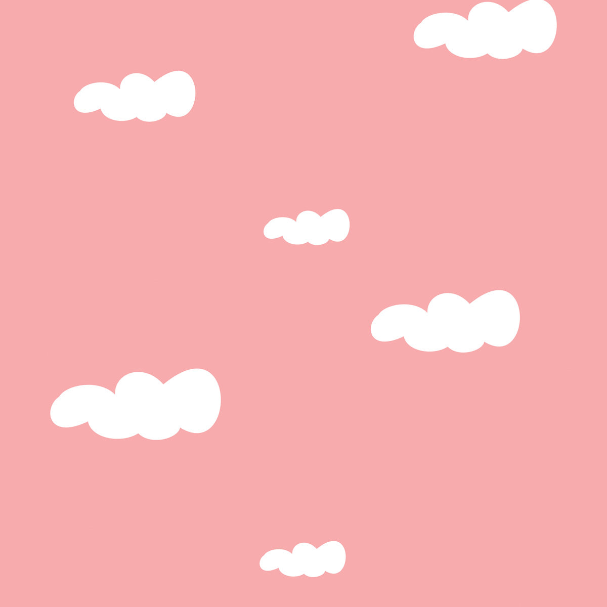Papel de Parede Adesivo Menina Nuvem Rosa
