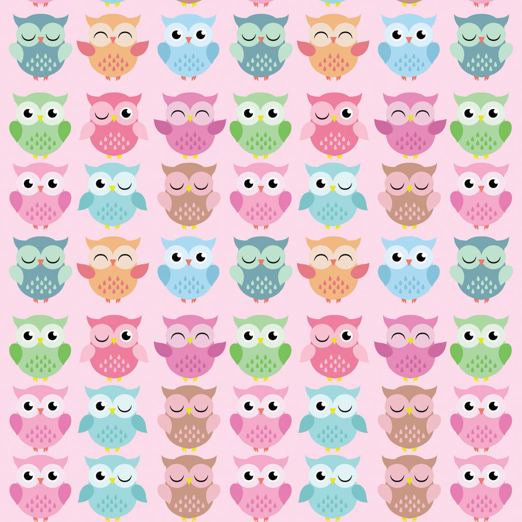 Papel de Parede Adesivo Menina Corujinhas