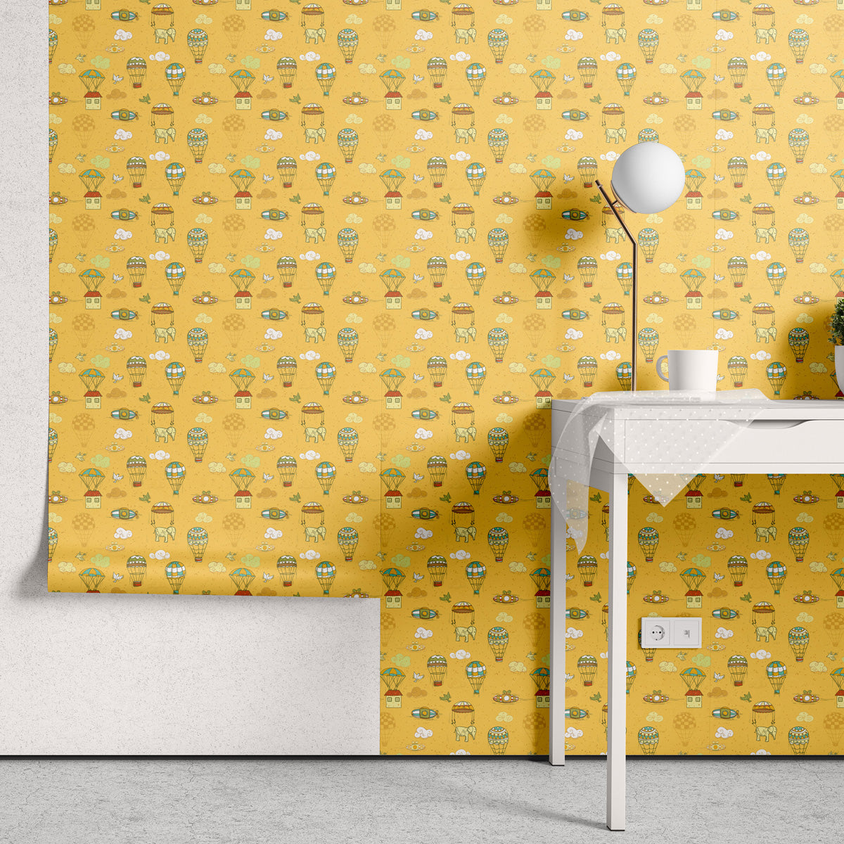 Papel de Parede Adesivo Menino Céu de Brincadeiras
