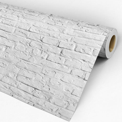 Papel De Parede Adesivo Tijolinho   36