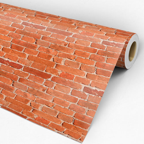 Papel De Parede Adesivo Tijolinho   34