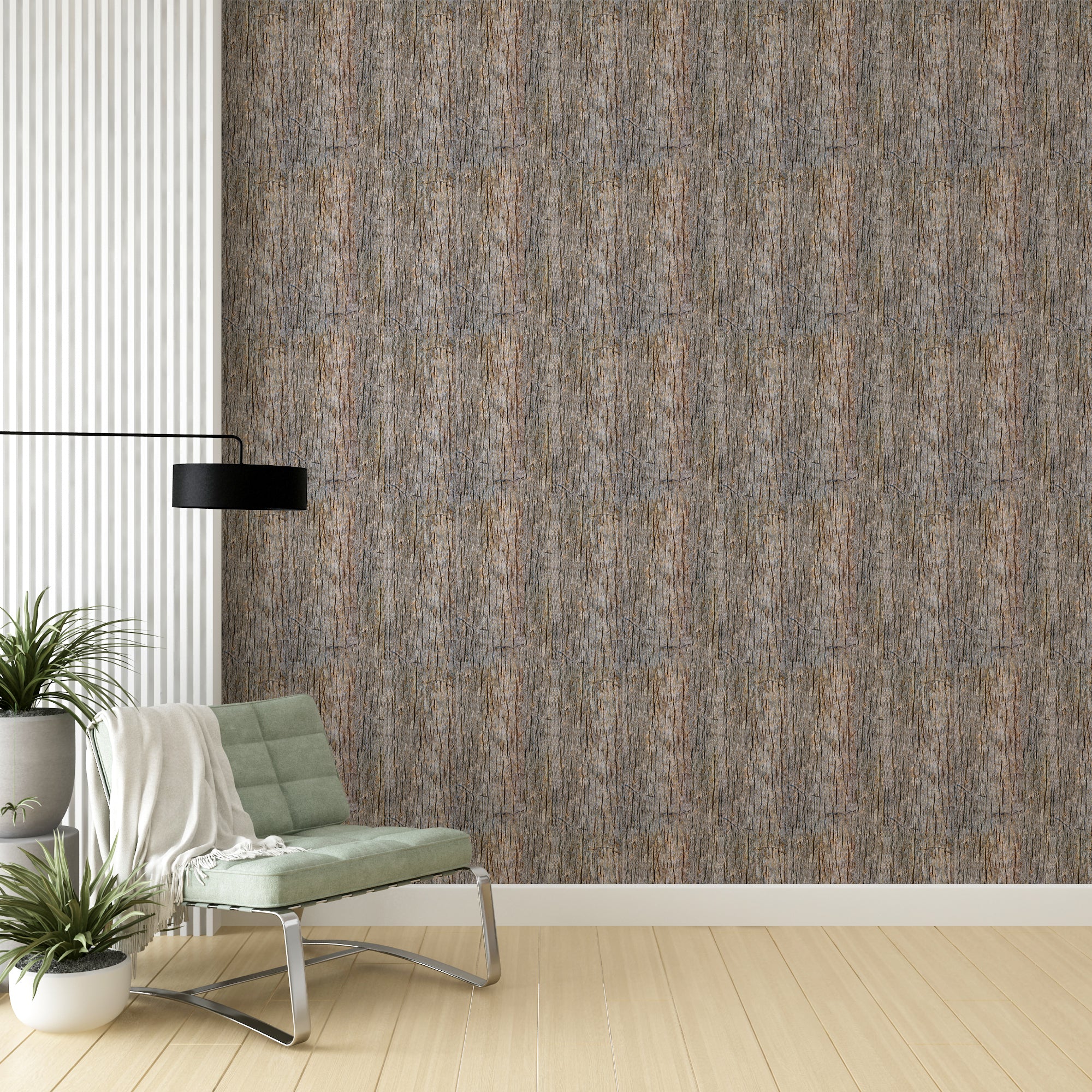 Papel de Parede Adesivo Industrial Casca de Árvore Decor 103