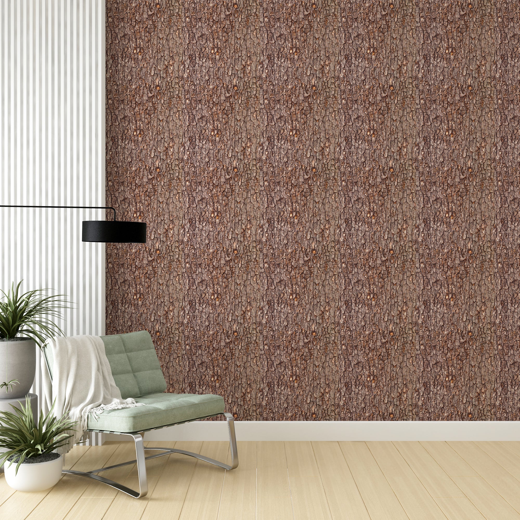 Papel de Parede Adesivo Industrial Casca de Árvore Decor 104