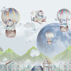 Papel de Parede Adesivo Menino Explorando as Montanhas Encantadas