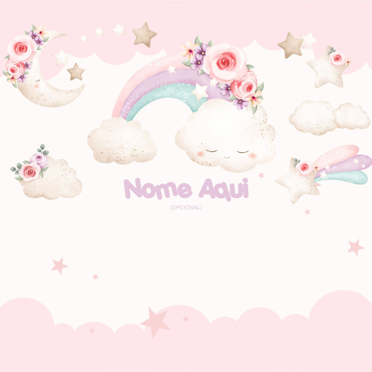 Papel de Parede Adesivo Menina Céu Encantado