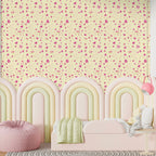 Papel de Parede Adesivo Menina Joaninha Floral