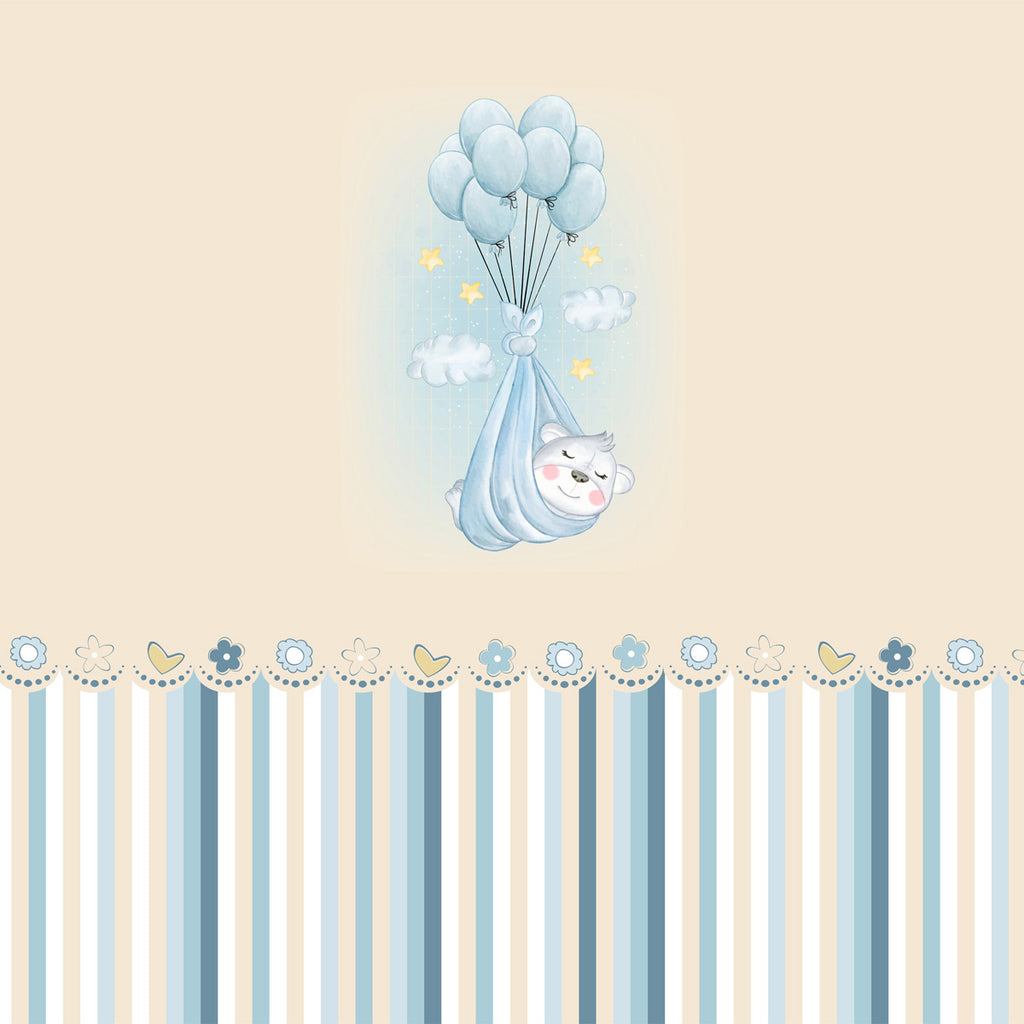 Papel de Parede Adesivo Menino Cantinho do Ursinho Fofinho