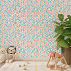 Papel de Parede Adesivo Menino Alfabeto Colorido