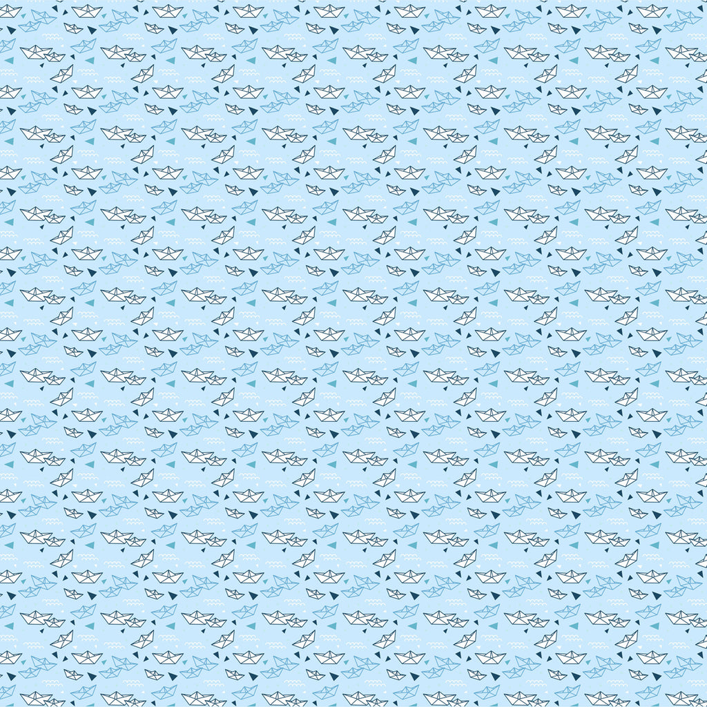 Papel de Parede Adesivo Menino Barquinho de Papel