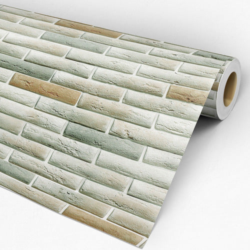 Papel De Parede Adesivo Tijolinho  07