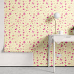 Papel de Parede Adesivo Menina Joaninha Floral