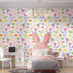 Papel de Parede Adesivo Menina Pipas