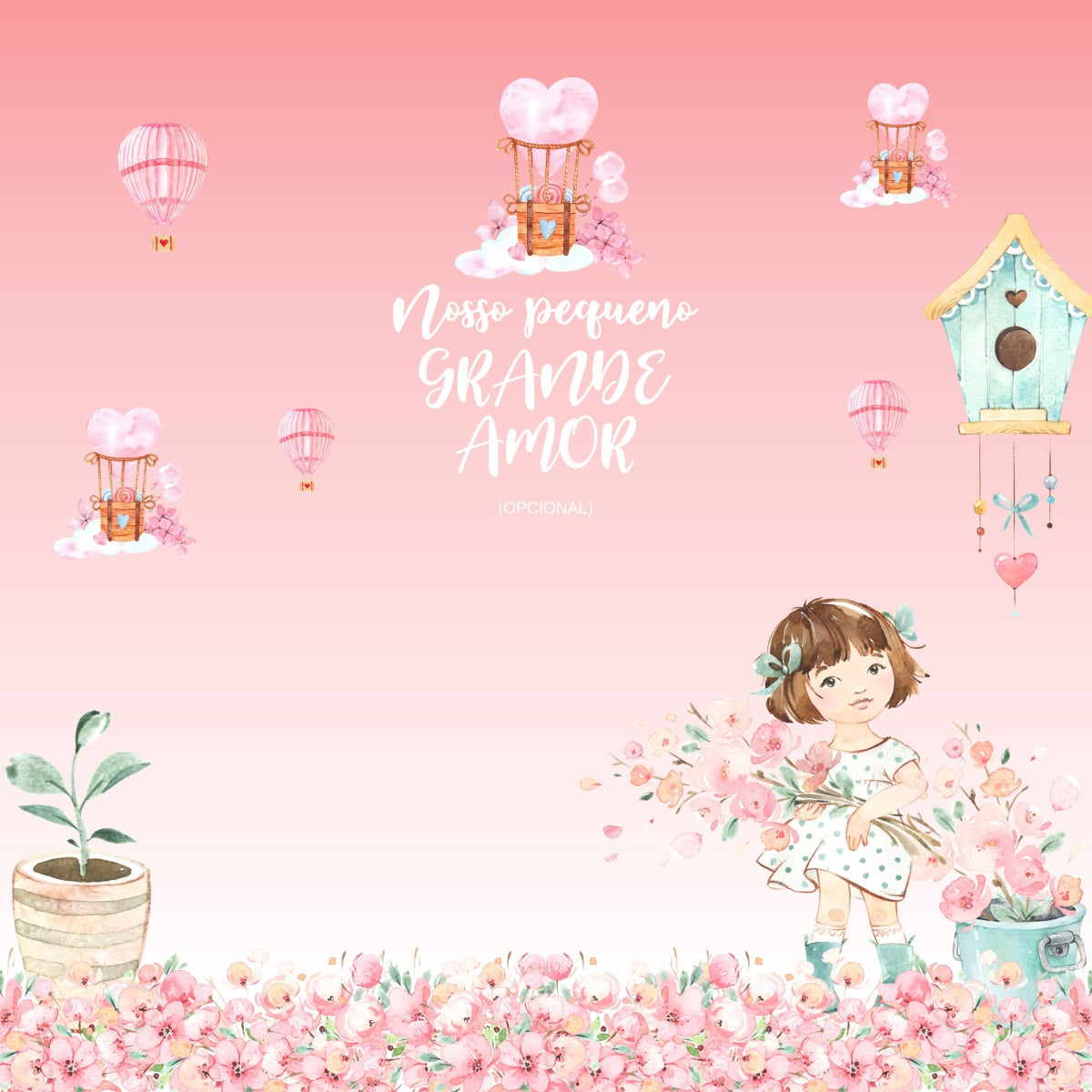 Papel de Parede Adesivo Menina Pequena Menina