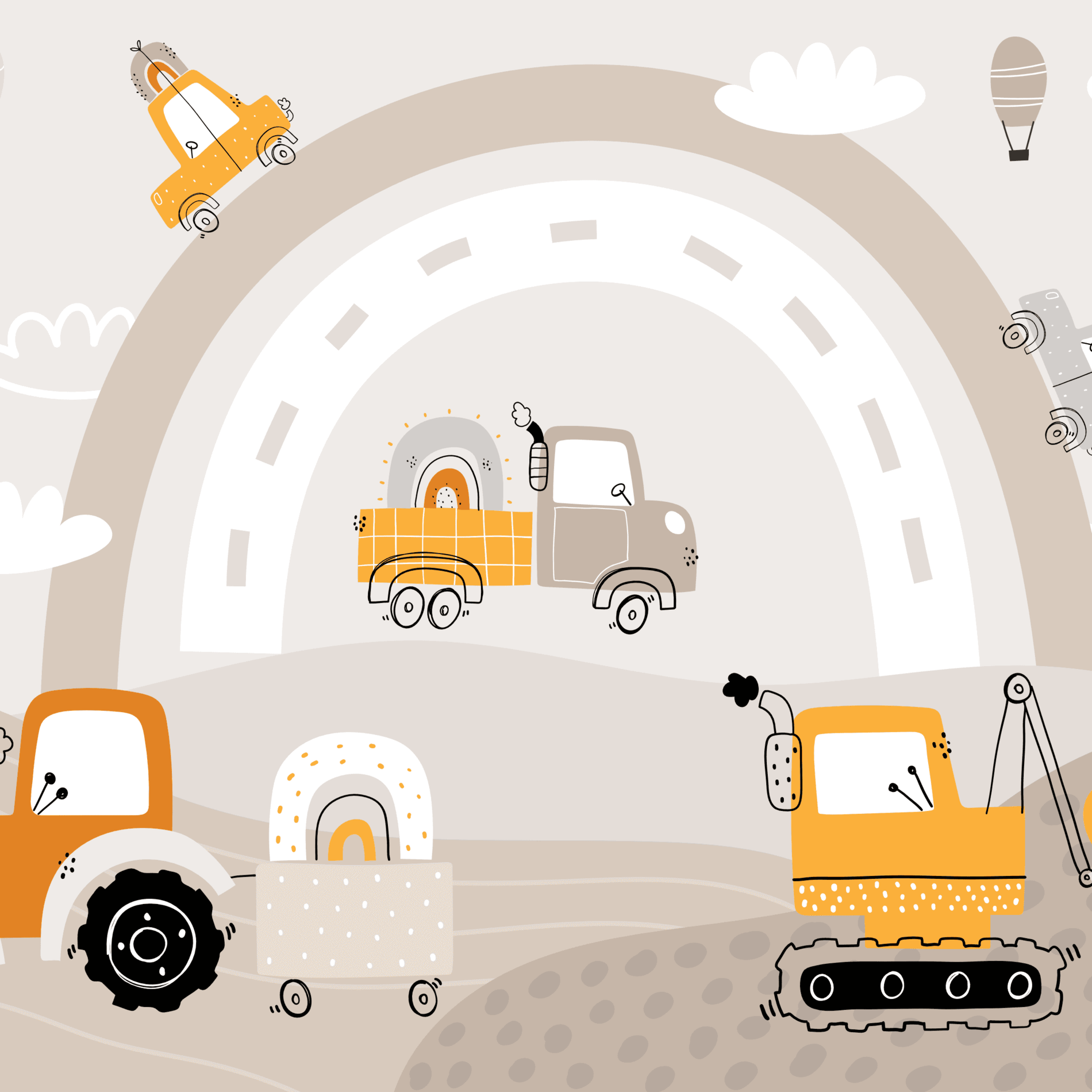 Papel de Parede - Infantil Construtor