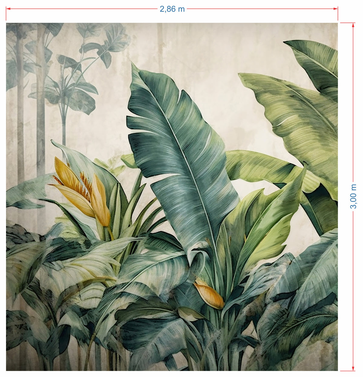 Floresta Tropical Nativa - Painel - Tamanho Personalizado - 2.86 x 3.00 m
