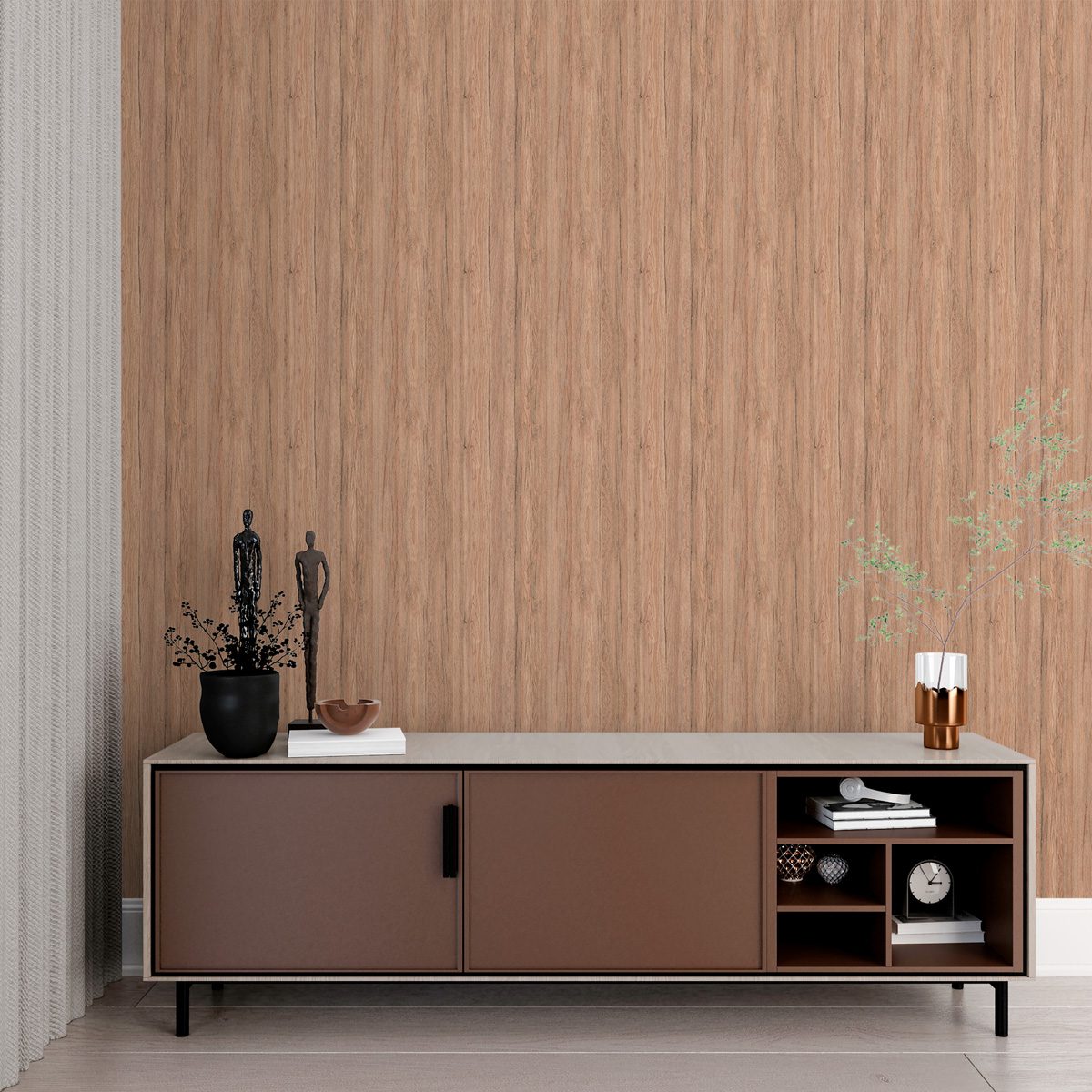 Papel de Parede Adesivo Industrial Madeira Decor 94
