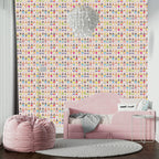 Papel de Parede Adesivo Menina Bonecas Palito