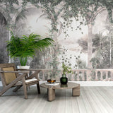 Papel de Parede Adesivo Floresta Tropical Arco Romano