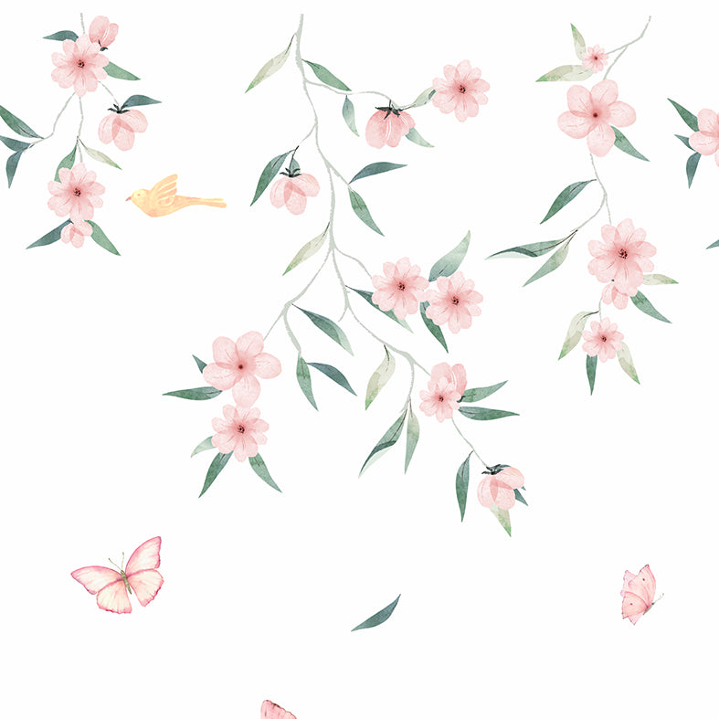 Papel de Parede - Sonho Floral em Aquarela