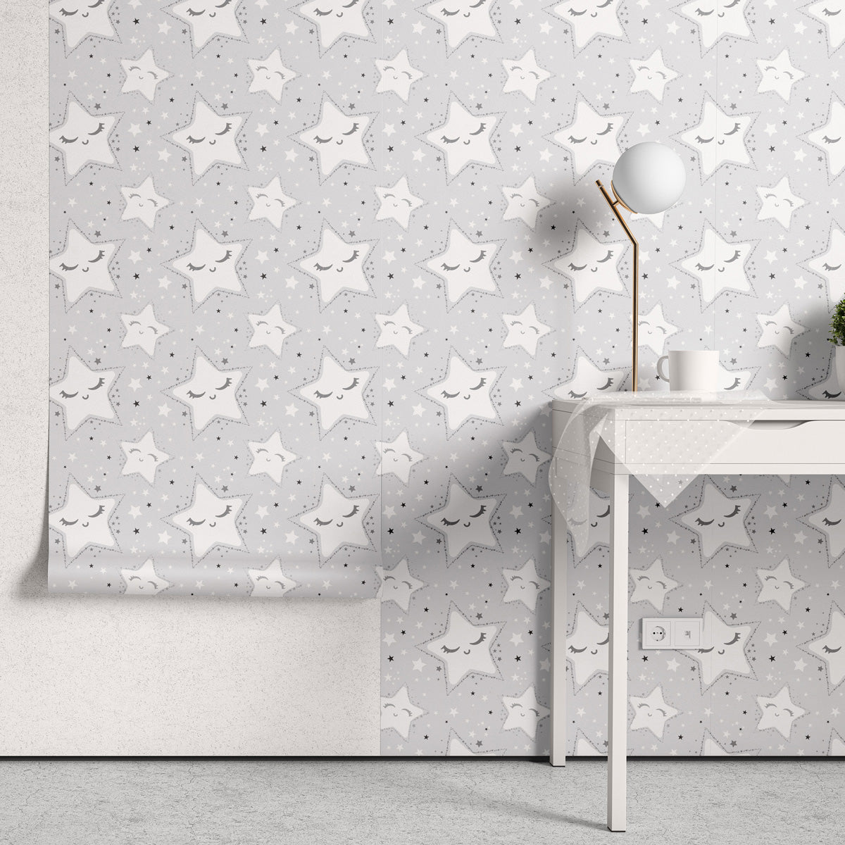 Papel de Parede Adesivo Menino Estrelas Encantadas