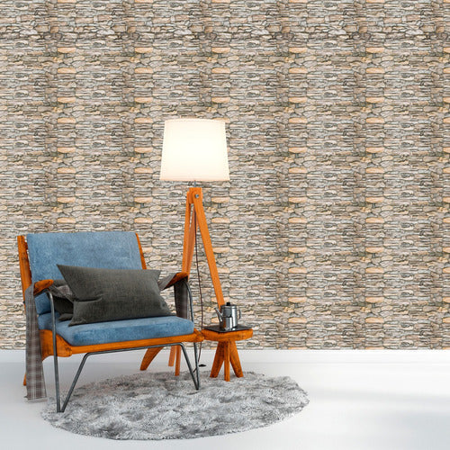 Papel De Parede Adesivo Pedras Rústicas Decor 17