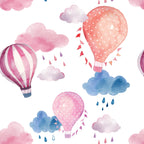 Papel de Parede Adesivo Menina Balão Rosa