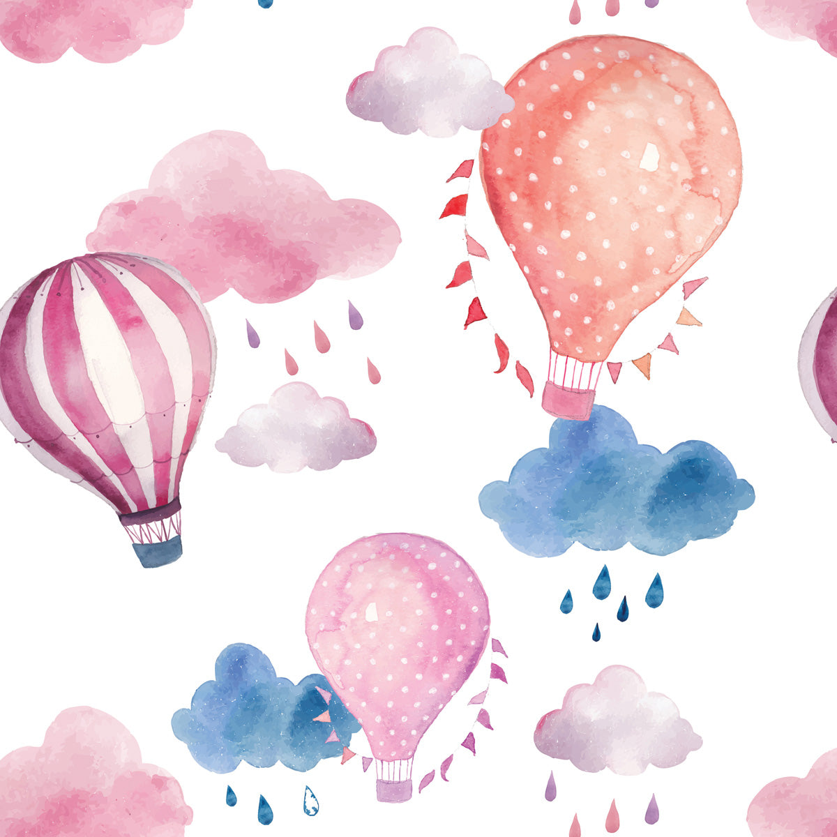 Papel de Parede Adesivo Menina Balão Rosa