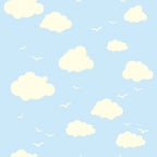 Papel de Parede Adesivo Menino Baby Nuvens