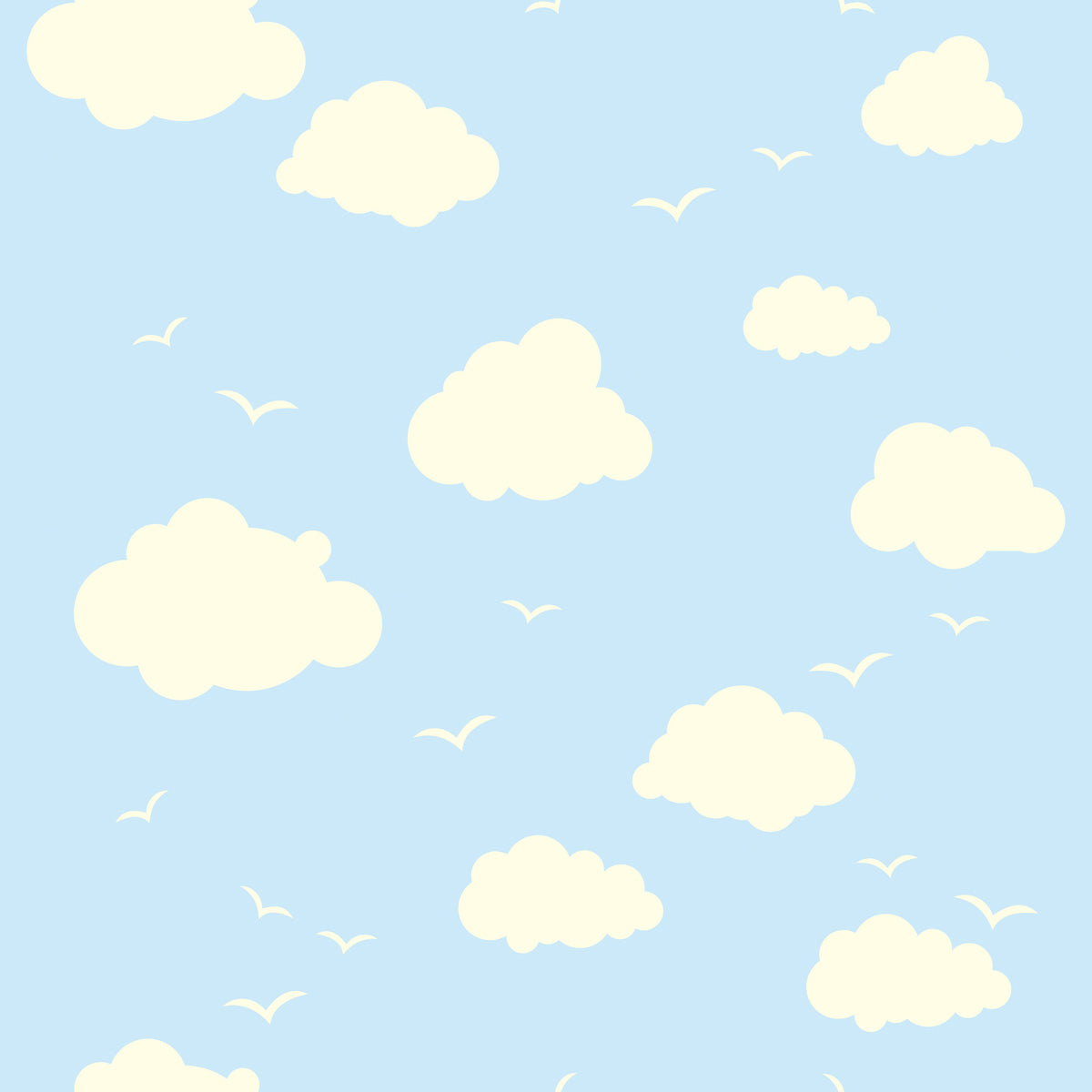 Papel de Parede Adesivo Menino Baby Nuvens