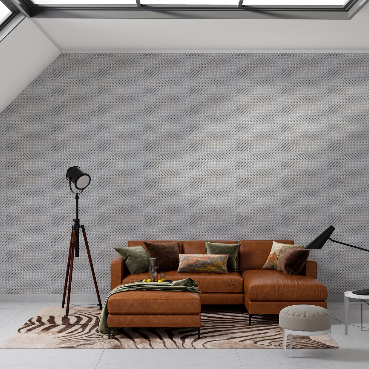 Papel de Parede Adesivo Industrial Metal Decor 116