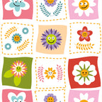 Papel de Parede Adesivo Menina Floral Colorido