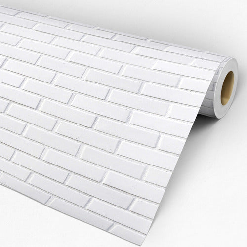 Papel De Parede Adesivo Tijolinho  27