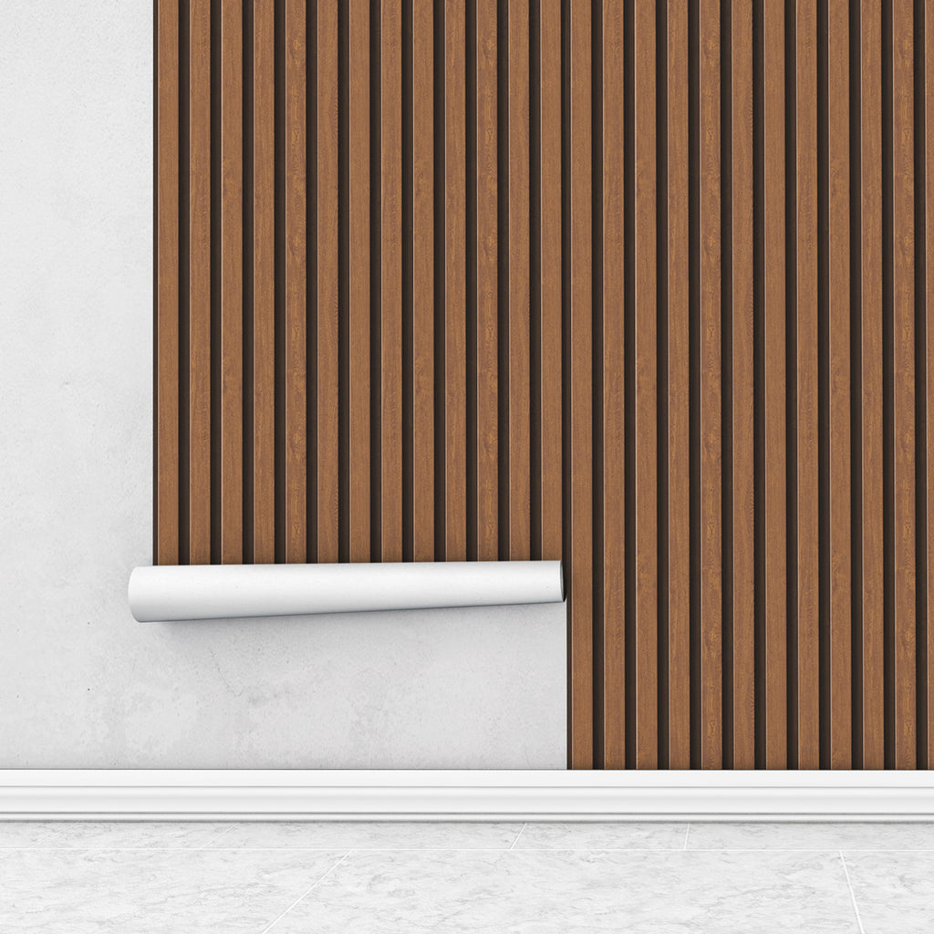 Papel de Parede Adesivo Madeira Rústico Ripado Decor 52