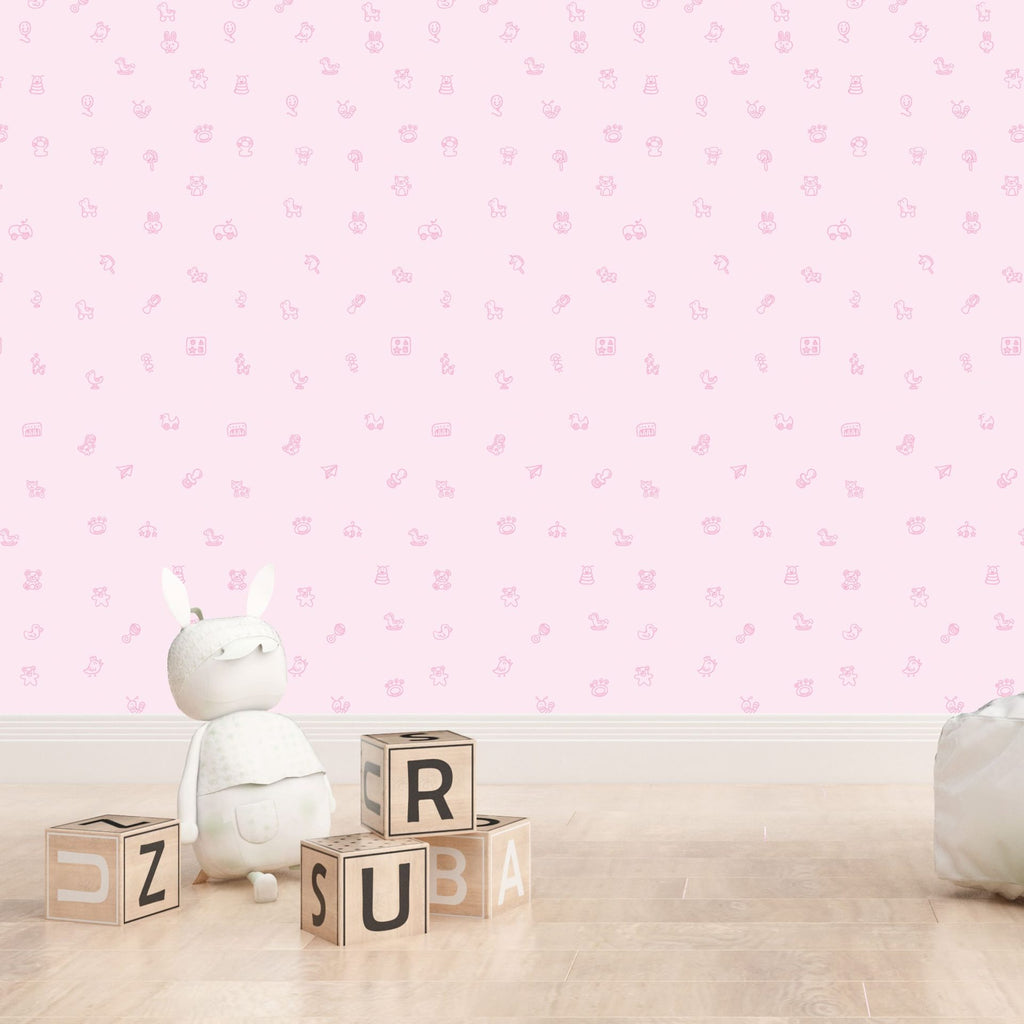 Papel de Parede Adesivo Menina Baby Toys