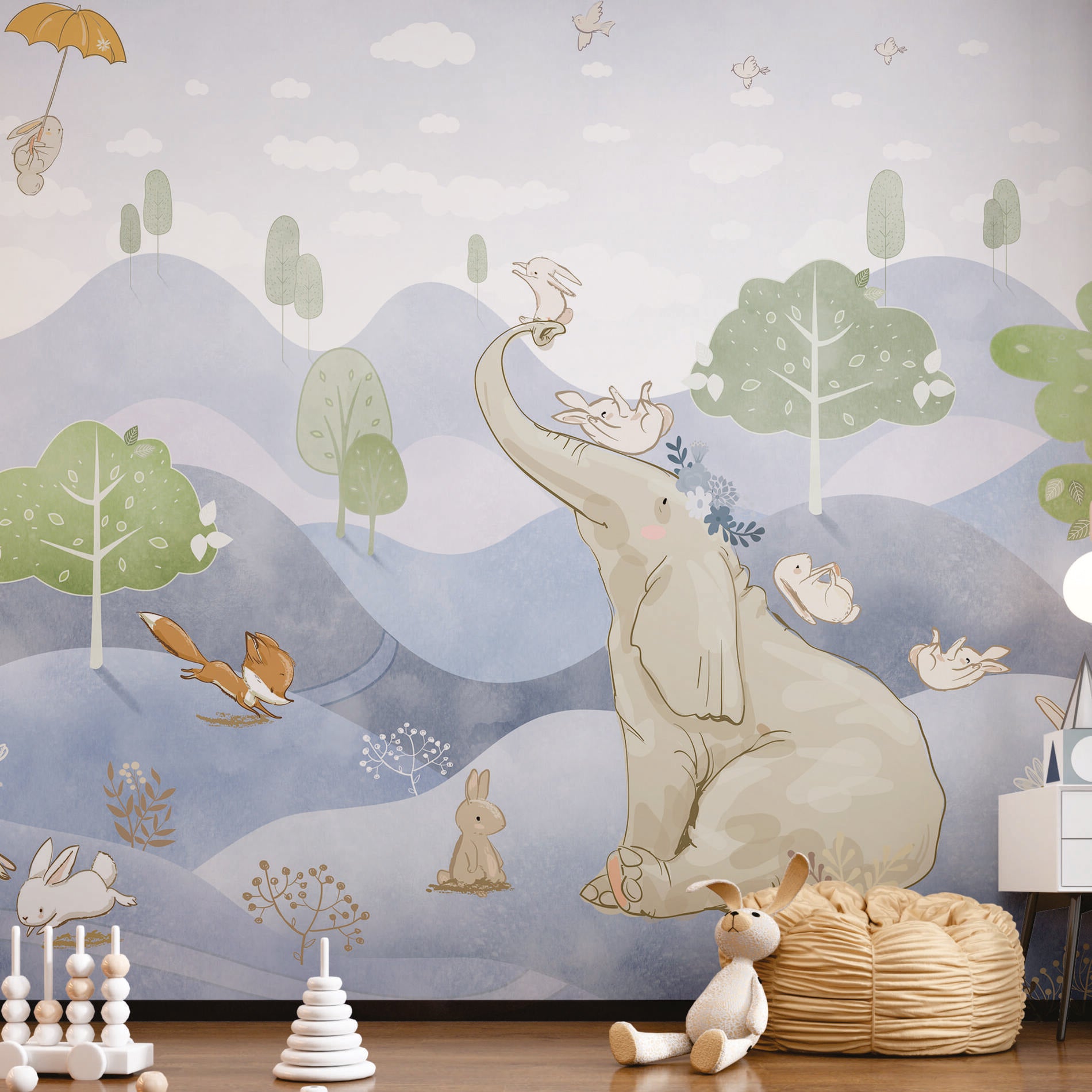 Papel de Parede - Floresta dos Bichinhos