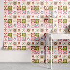Papel de Parede Adesivo Menina Floral Colorido