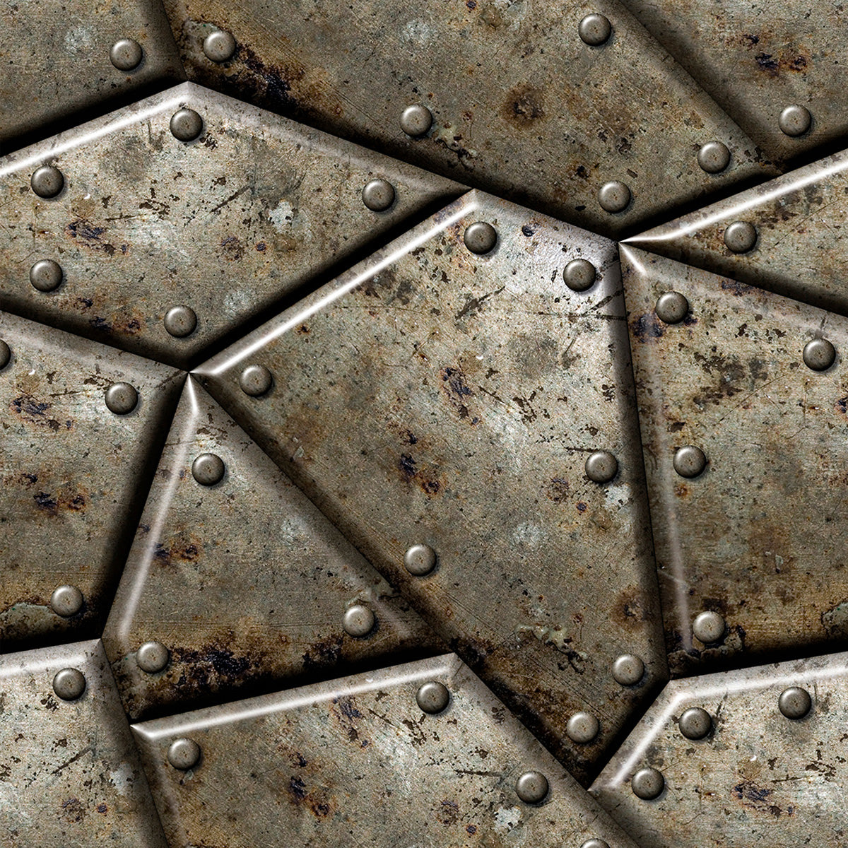 Papel de Parede Adesivo Industrial Metal Rebitado Decor 106