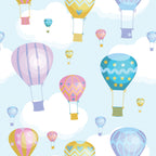 Papel de Parede Adesivo Menino Balões Coloridos