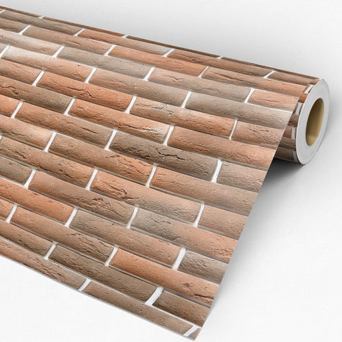 Papel De Parede Adesivo Tijolinho   08