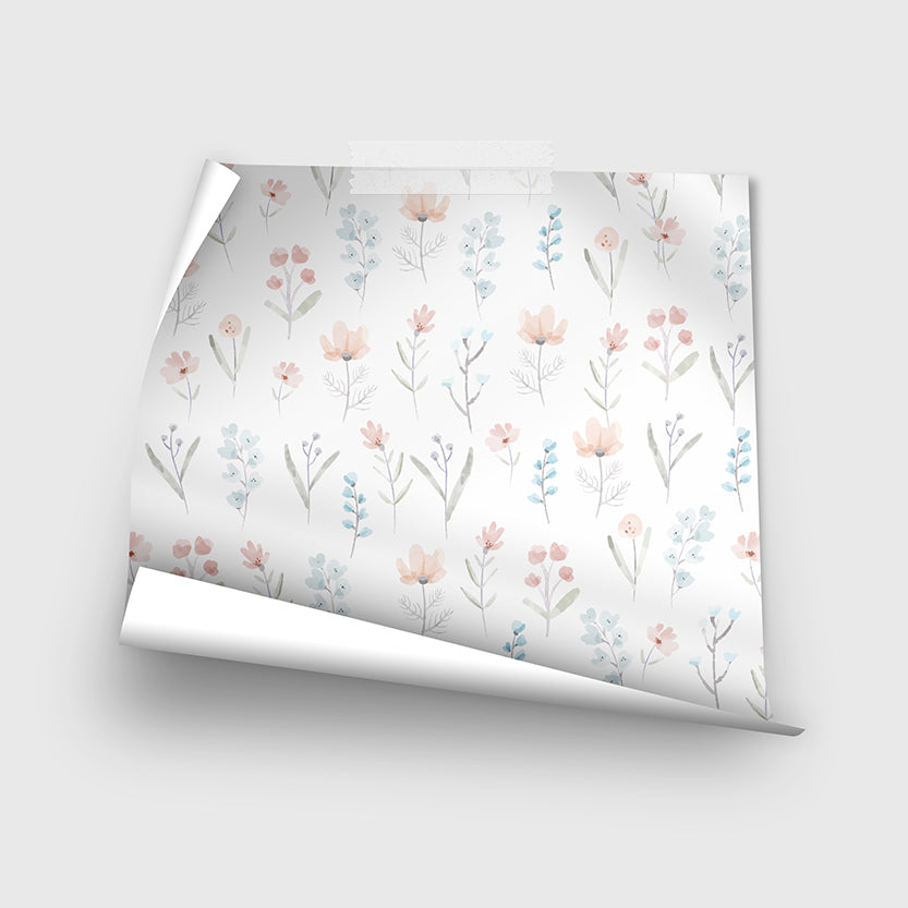 Papel de Parede - Floral Aquarela