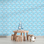 Papel de Parede Adesivo Menino Barquinho de Papel